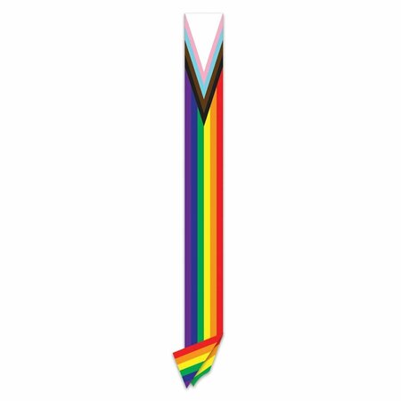 GOLDENGIFTS 33 x 4 in. Pride Flag Satin Sash; Multi Color, 6PK GO2796058